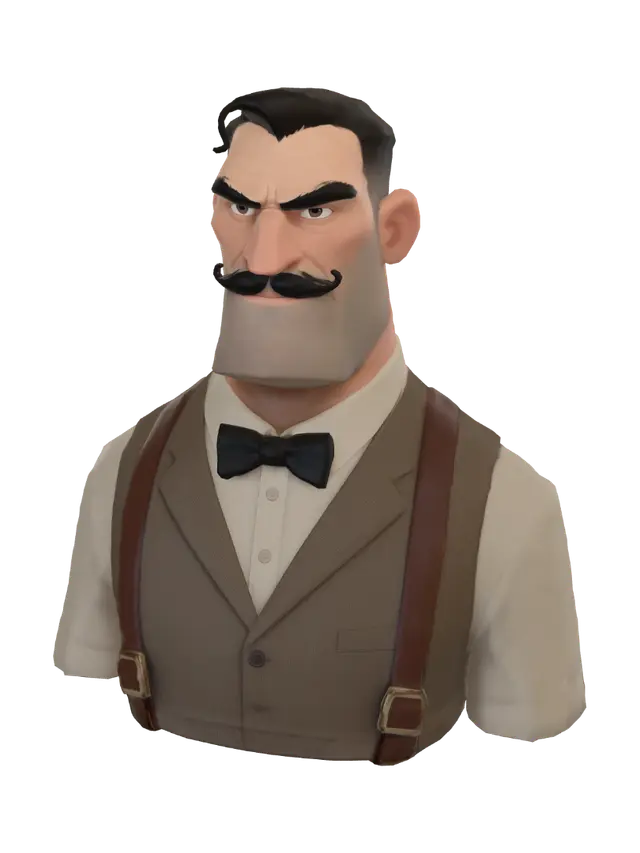 3D model for Dapper Mustached Gentleman