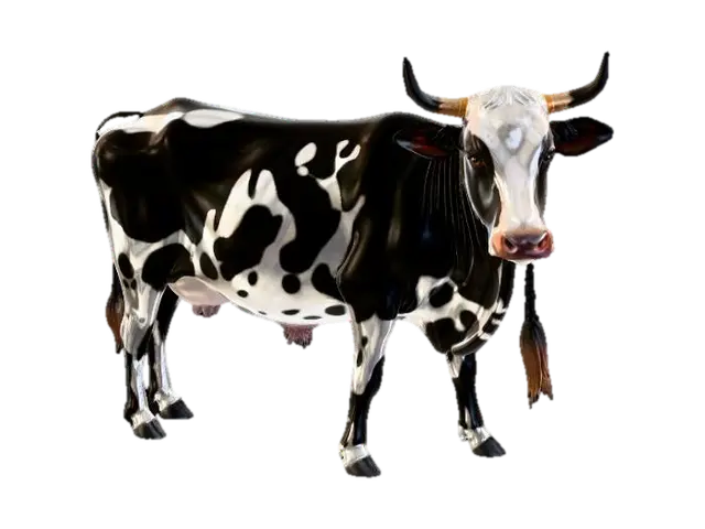 cow 3D model, vytvořený pomocí AI
