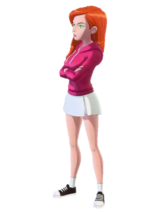 gwen - Ben10 3D model, vytvořený pomocí AI