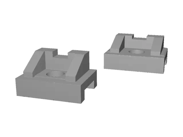 3D model for Stepped pocket block with hole