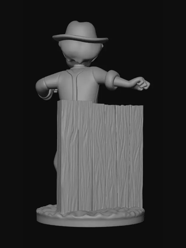 3D model for Fence Painting Farmer