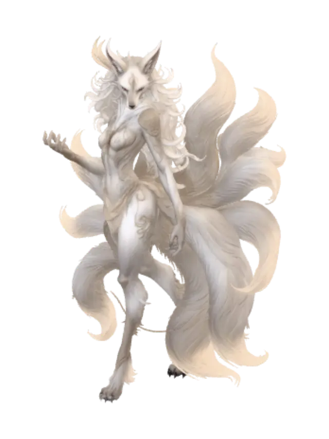 3D model for Moonlit Nine-Tailed Kitsune