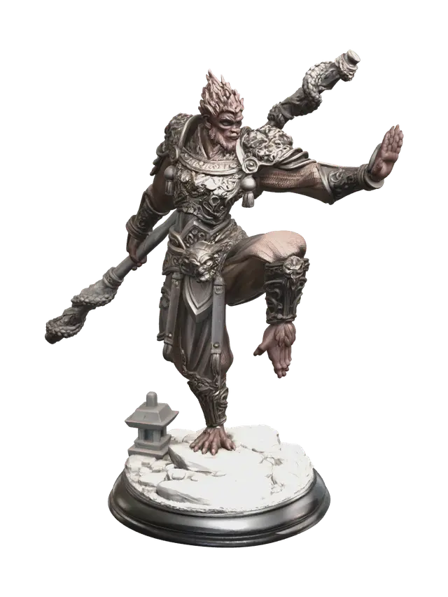 Stylized Monkeyking - Stylizedmonkey 3D model, vytvořený pomocí AI