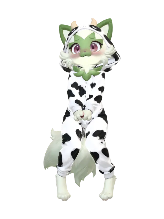 3D model for Clover the Cow Panda
