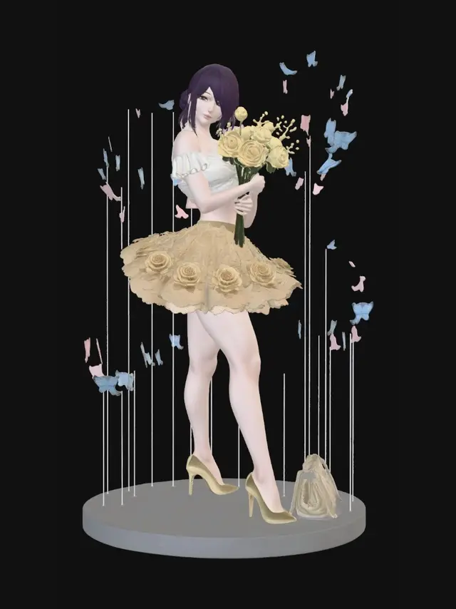 3D model for Butterfly Bouquet