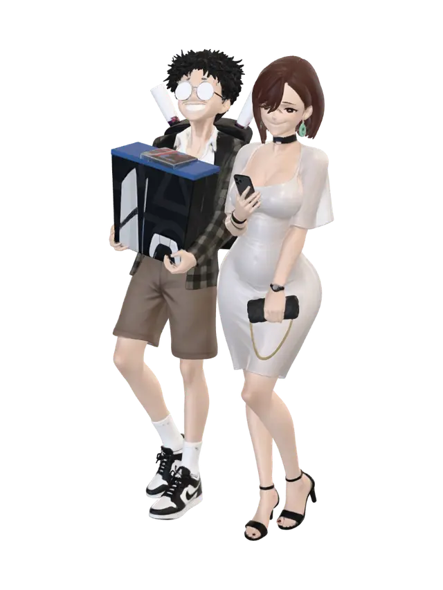 3D model for Gamer Power Couple