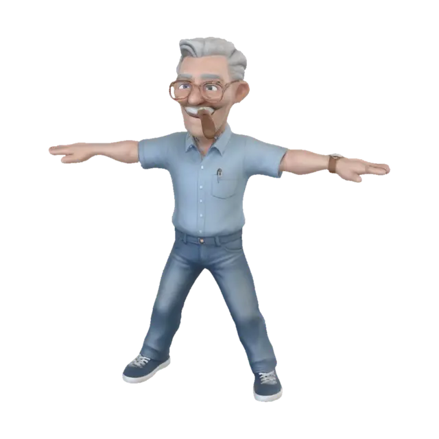 3D model for Cigar-Wielding Grandpa