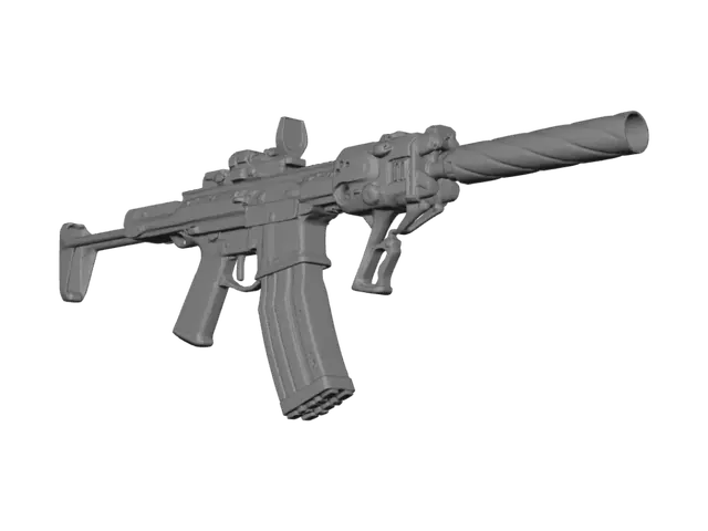 3D model for Emerald Beam Assault Rifle