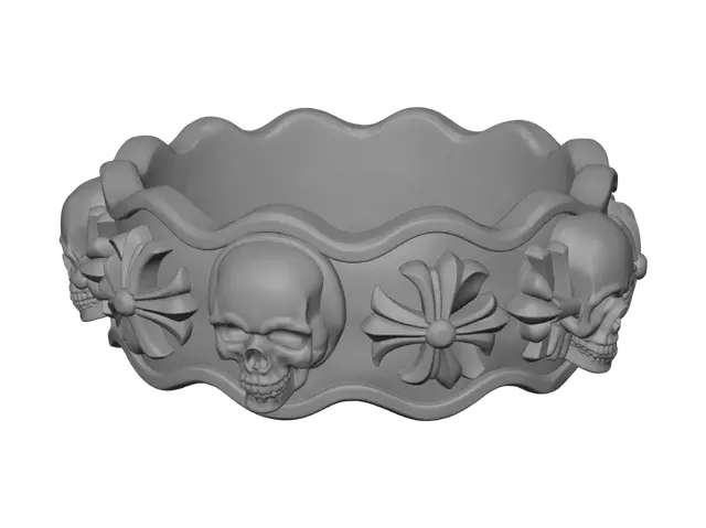 3D model for Skull-Flanked Scalloped Wave Pattern