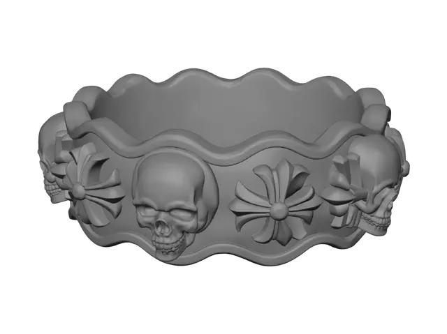 3D model for Skull-Flanked Scalloped Wave Pattern