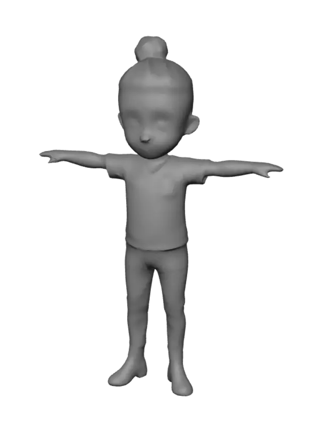 3D model for T-Pose Young Footballer