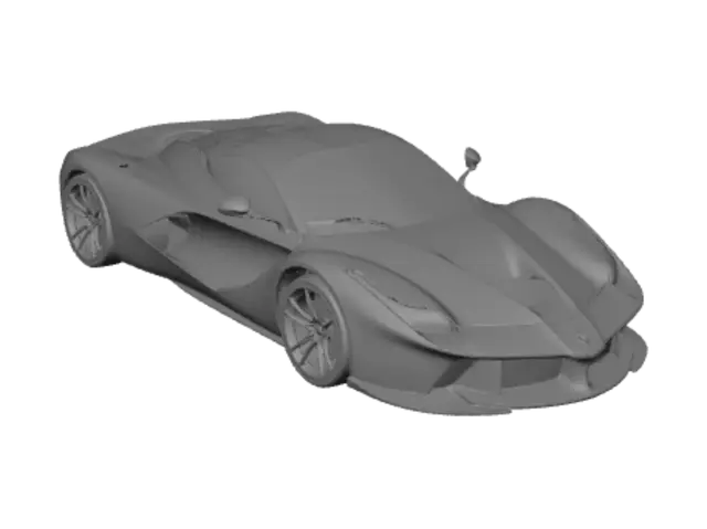 3D model for Red Ferrari in Showroom