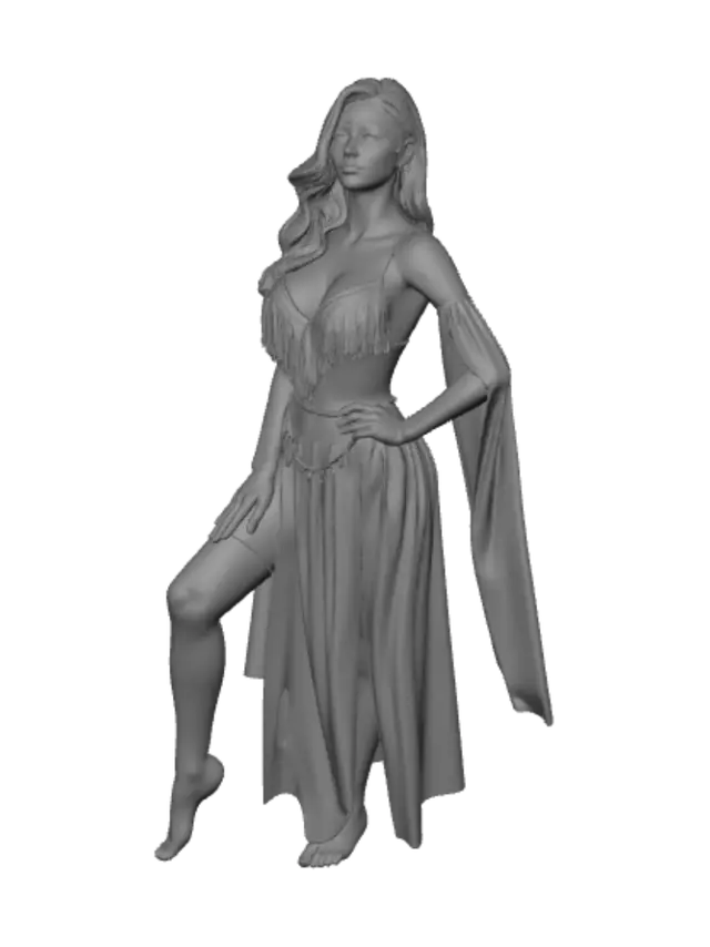 3D model for White Fringe Goddess
