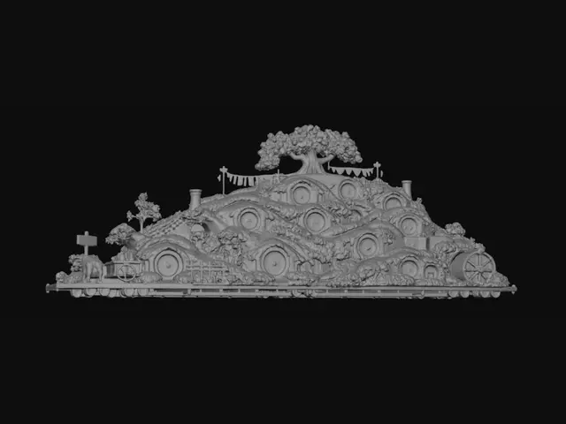 3D model for Floating Hill of Flowered Doors