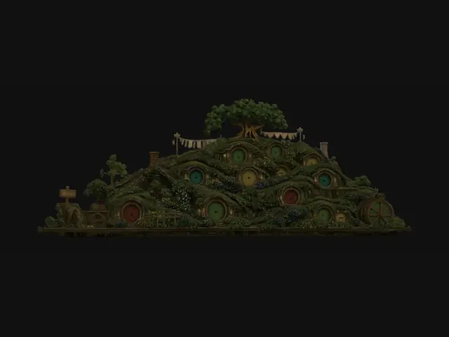 3D model for Floating Hill of Flowered Doors