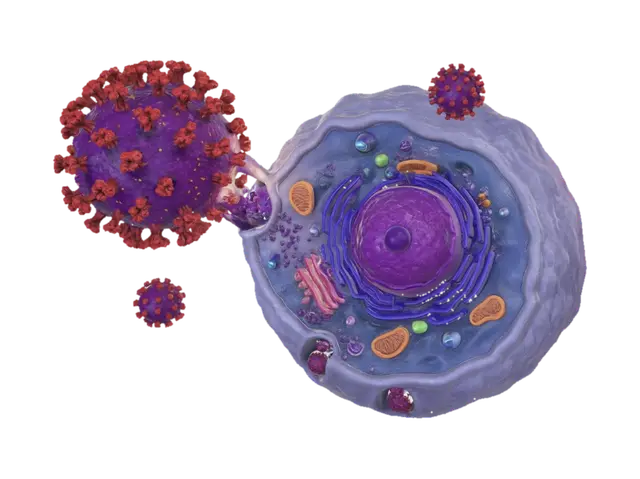 3D model for Virus Attachment to a Host Cell
