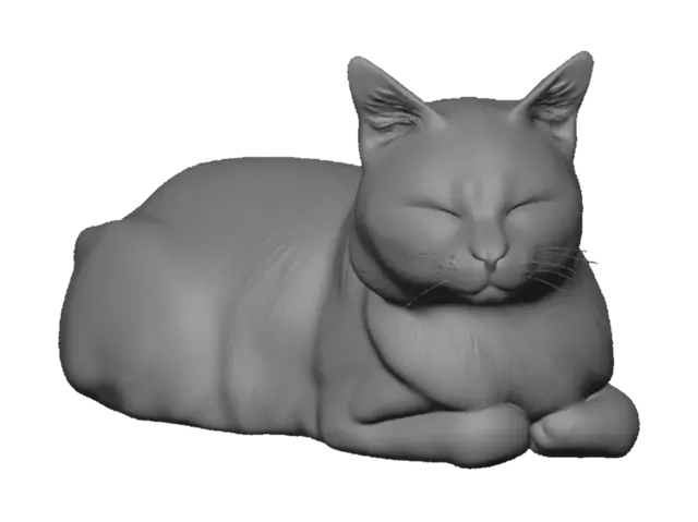 3D model for Cat Nap on a Stone Step