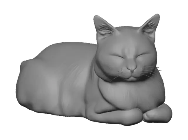 3D model for Cat Nap on a Stone Step