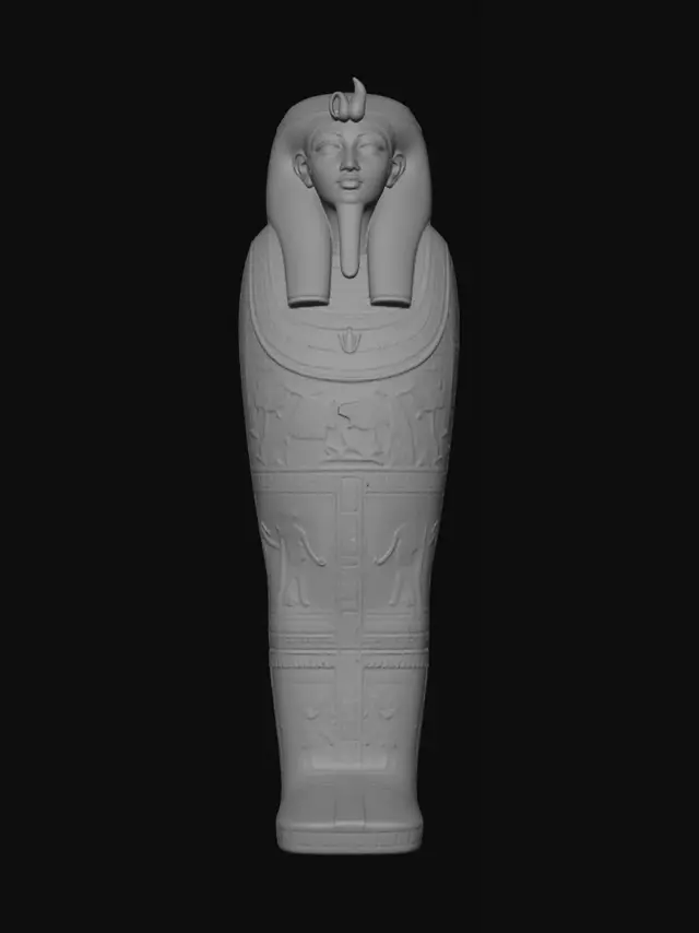 3D model for Ancient Egyptian painted mummy sarcophagus