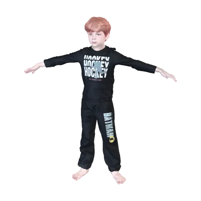 Red-Haired Hockey Star 3D model, vytvořený pomocí AI