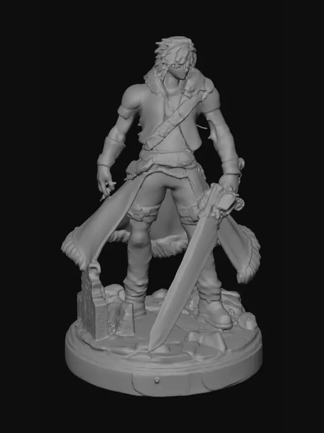 3D model for Zack Fair x Squall Leonhart