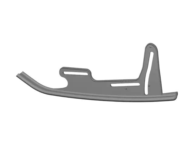 3D model for Curved metal bracket with slots