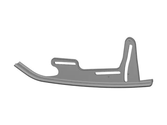3D model for Curved metal bracket with slots