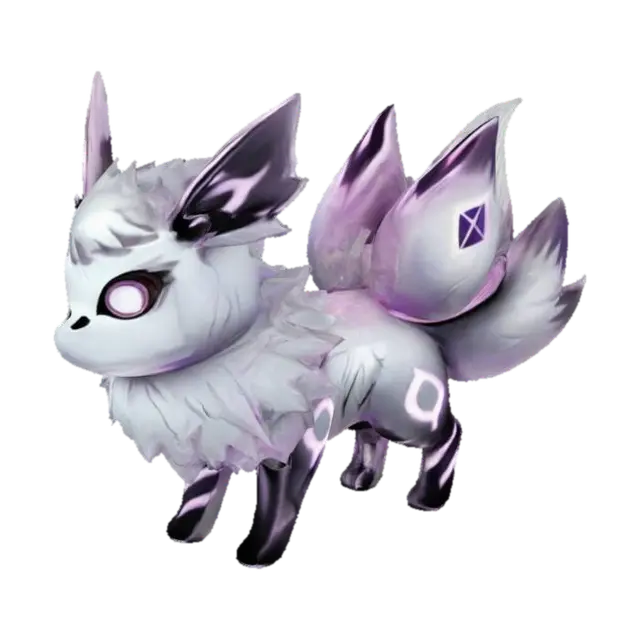 Modello 3D Mystic Fable Fox, generato dall’IA