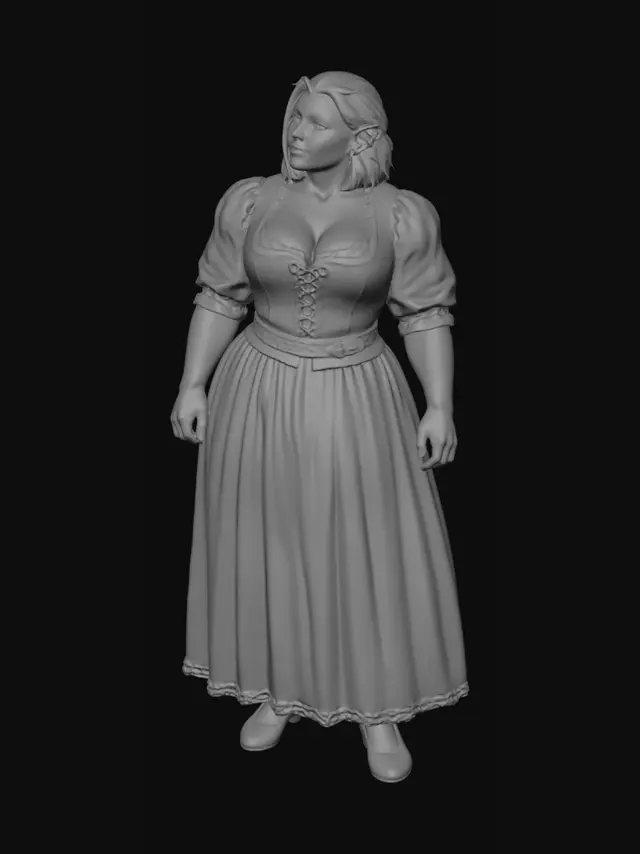 3D model for Elven Market Maiden