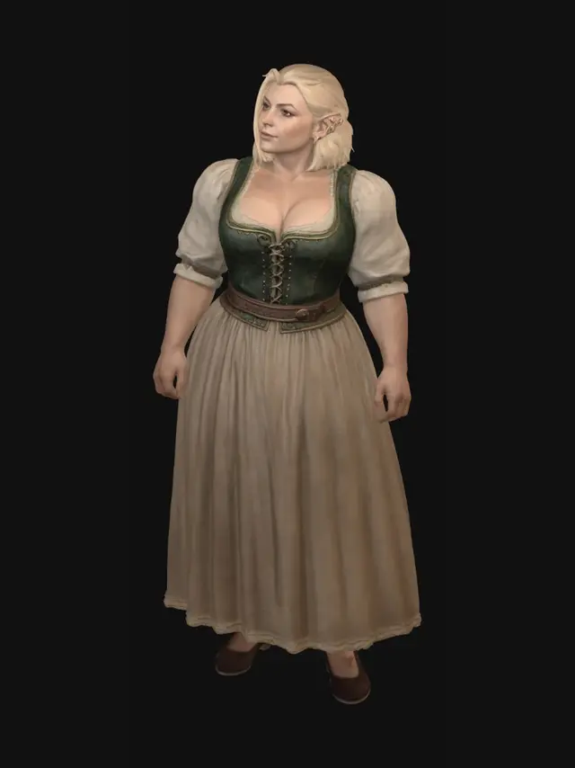 3D model for Elven Market Maiden