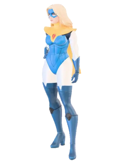 Modelo 3D de Superhero in Blue and Yellow - Dispatch, generado por IA