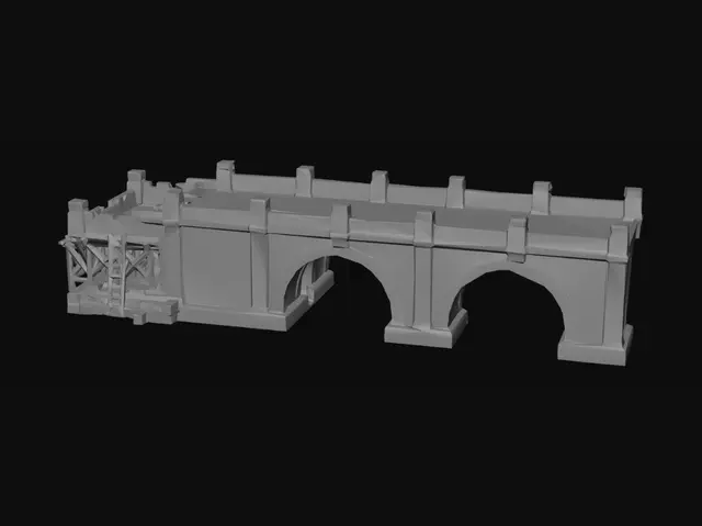 3D model for Stone Bridge Under Construction