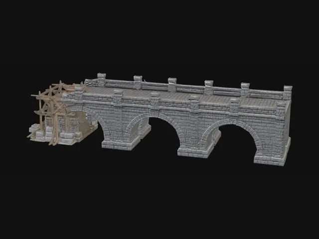 3D model for Stone Arch Bridge Under Construction