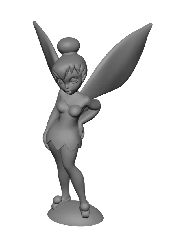 3D model for Lime Dress Fairy with Blue Wings