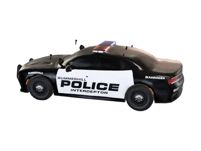 Summerhill Police Interceptor - Patrol 3D model, vytvořený pomocí AI