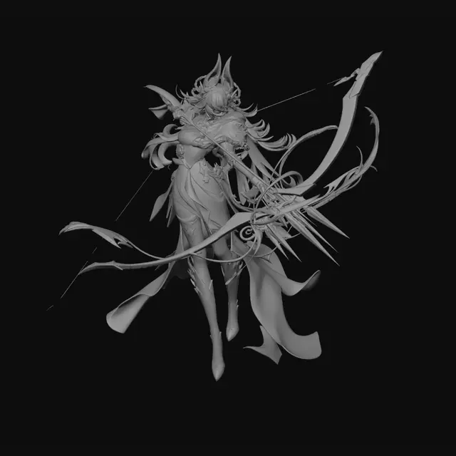 3D model for Violet Moon Archer