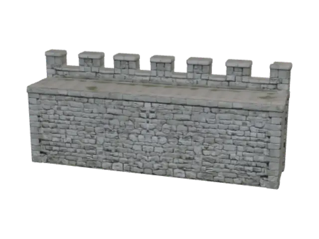 3D model for Crenellated Stone Wall