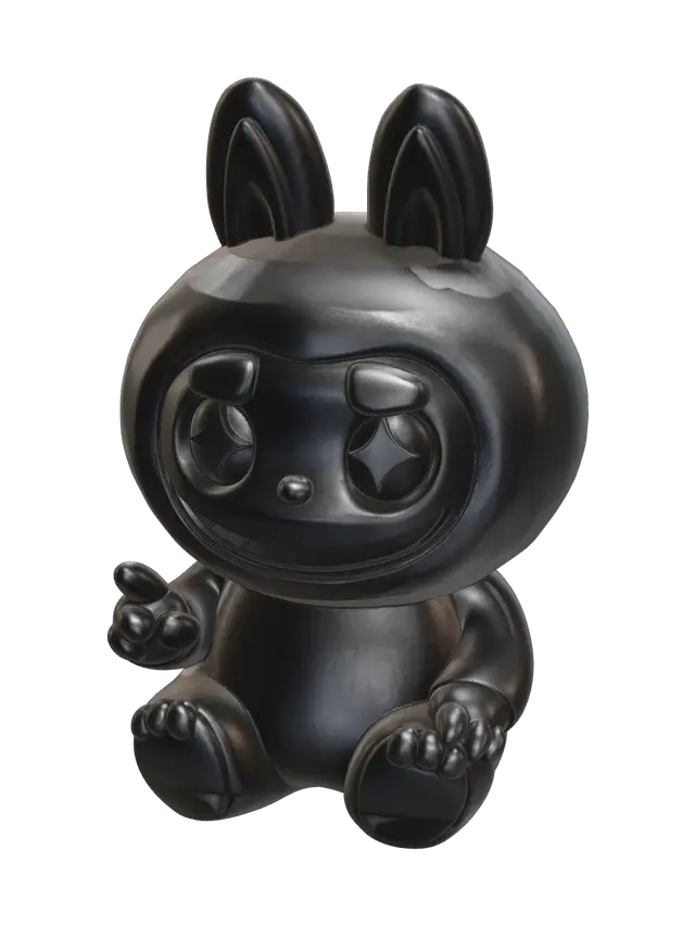 Stylized Labubu Black - Stylizedcreature AI 생성 3D 모델