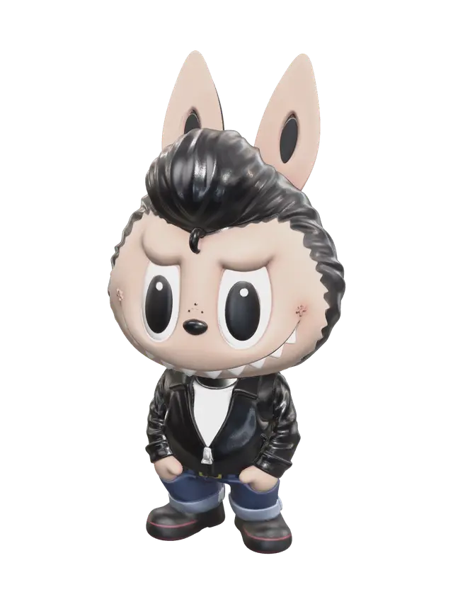 3D model for Realistic Labubu Black