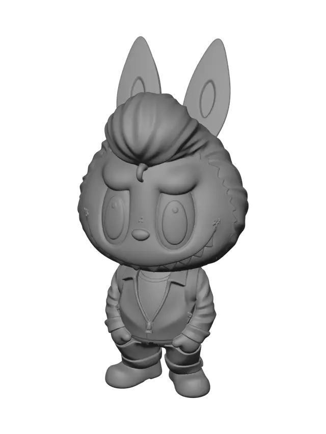 3D model for Realistic Labubu Black