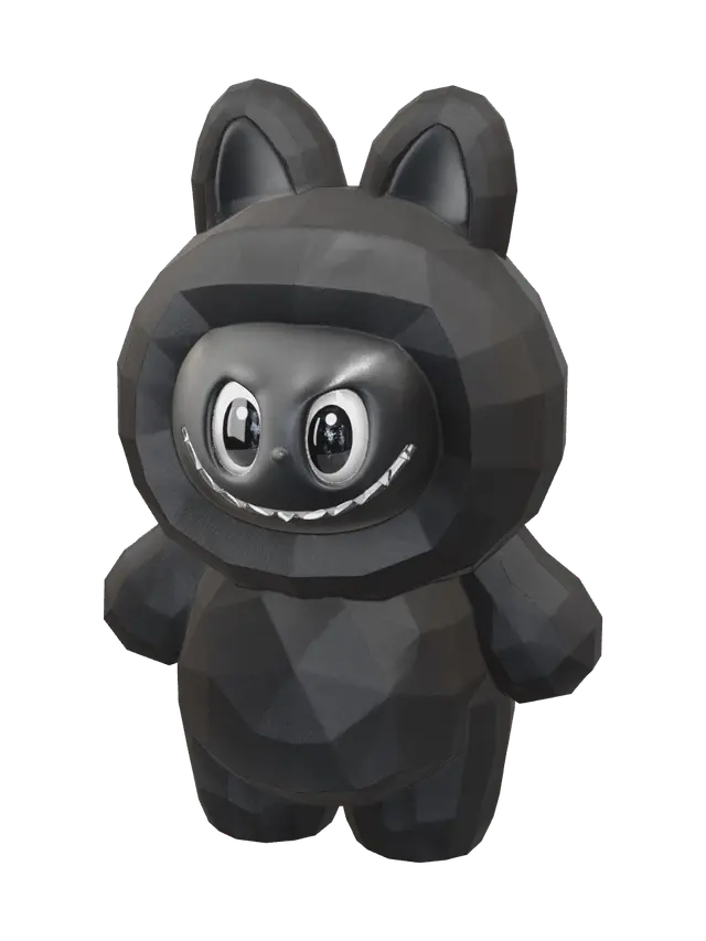 Stylized Labubu Black - Stylizedcreature AI 생성 3D 모델