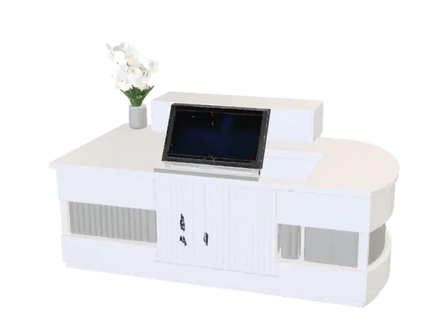 3D model for Minimalist White Reception with Orchid