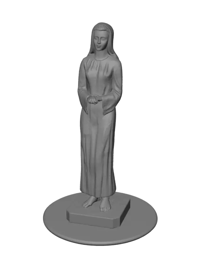 3D model for Blue-robed Statue in the Park