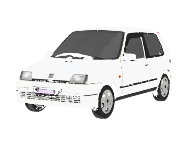 3D model for White Compact Classic Car