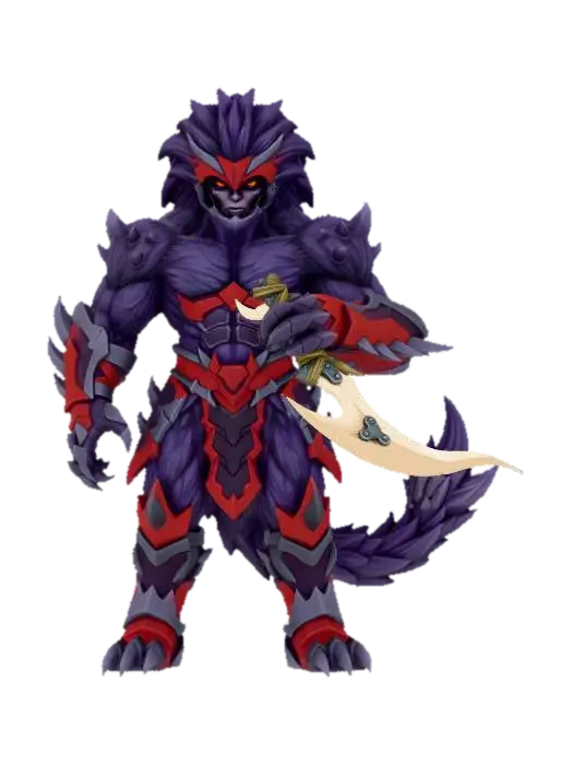 Crimson Moon Warlord - Cursedobject 3D model, vytvořený pomocí AI