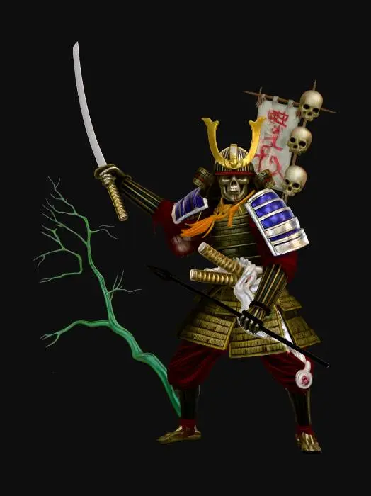 3D model for Crimson Banner of the Skull Samurai