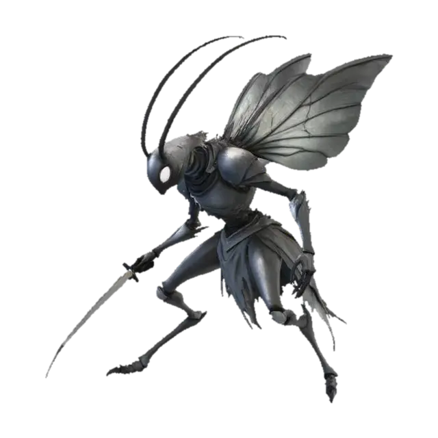 Wasp Warrior 3D model, vytvořený pomocí AI