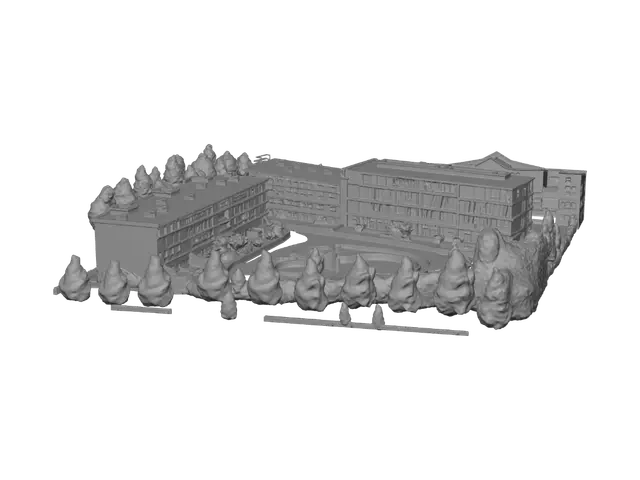 3D model for Meandering Pond Courtyard
