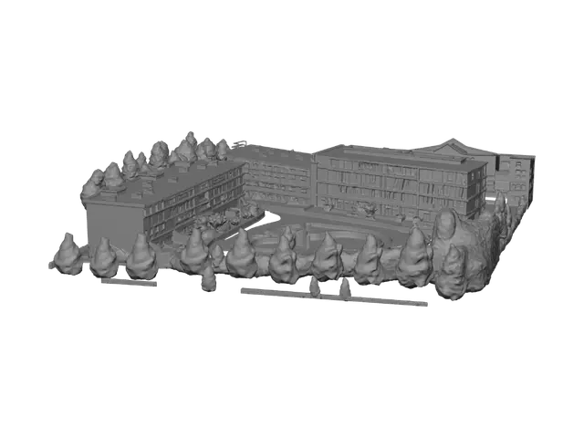3D model for Meandering Pond Courtyard