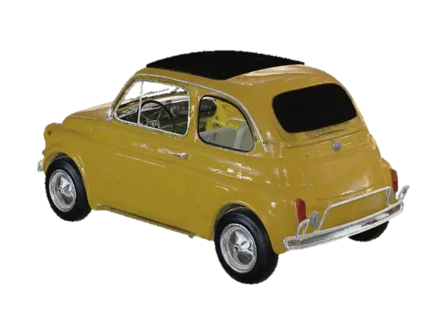 3D model for Vintage Yellow Fiat 500